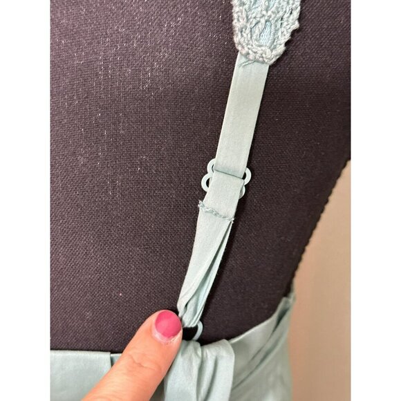 BCBGMAXAZRIA Women's 2 Light Green Knee Length Dress Crochet Pockets Coquette - Picture 6 of 16